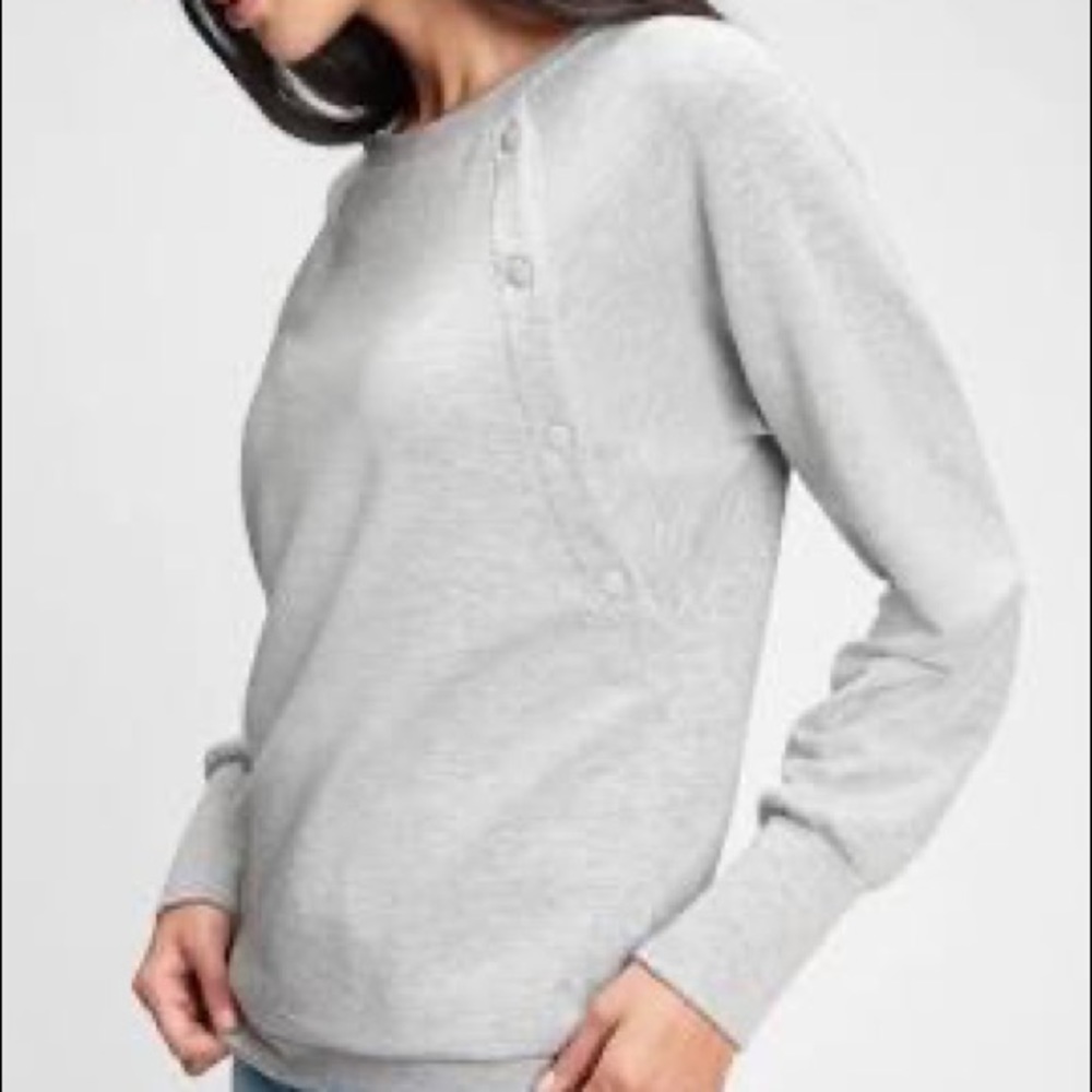 Gap Maternity Snap Button Nursing Sweatshirt